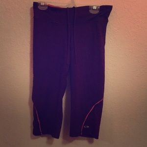 Girls Purple and Orange Champion Capri Leggings